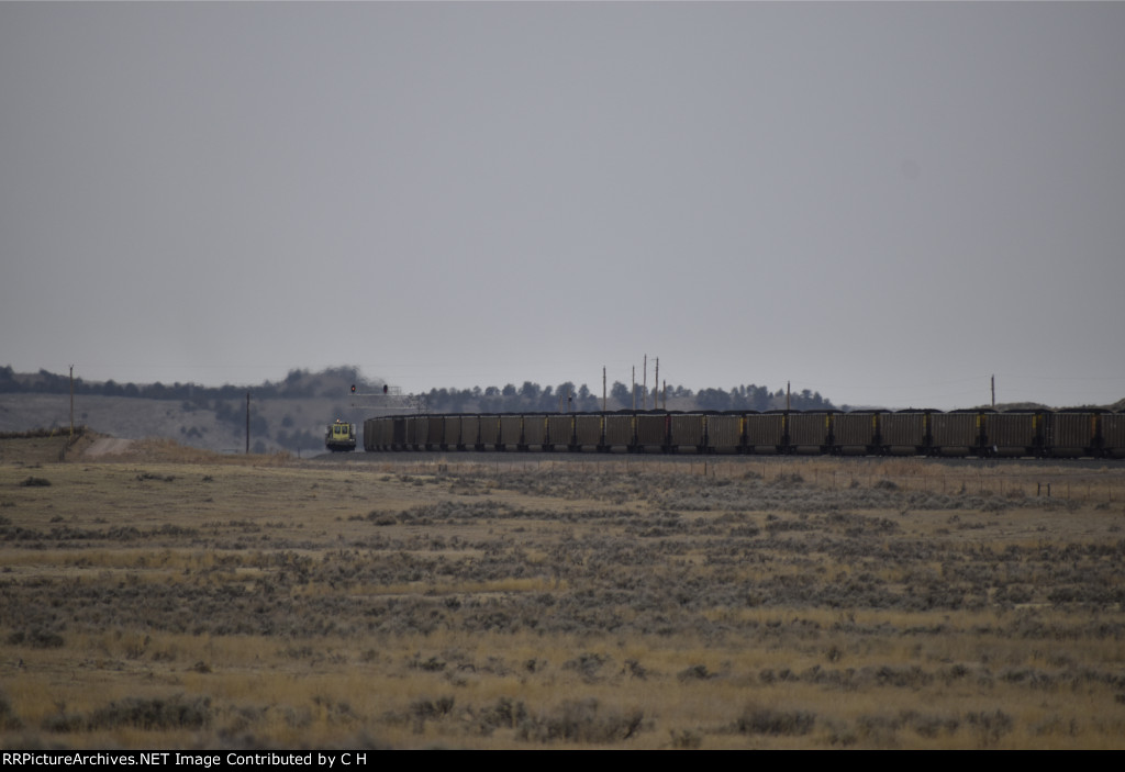 MOW working while a load heads East